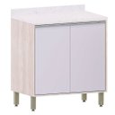 Ver imagem 1 de Balcão para Cozinha Modulada 80 Cm 2 Portas Atenas Cinza Cristal