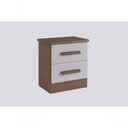 Ver imagem 1 de Mesa de Cabeceira 2 Portas New Athos - D' Doro Castanho/off White