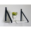 Ver imagem 2 de Prateleira Mdf 60x20cm Par de Alças Reforçadas, 2,5cm de Largura:preto/3 Unidades