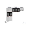 Ver imagem 3 de Cozinha Modulada Completa Mirage New 3 Peças (2 Armários + 1 Paneleiro) CPT115 Branco/Preto - Telasu