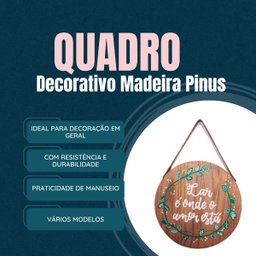 3 Peças Quadro Decorativo Mosaico Arte Moderno Cor:Lar - 3
