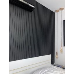 Cabeceira de Cama Ripada 115cm Larg. Preto | Santa Rita Reveste - 2