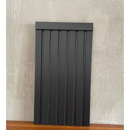 Cabeceira de Cama Ripada 115cm Larg. Preto | Santa Rita Reveste - 3
