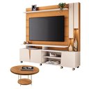 Ver imagem 1 de Estante Home Theater Virtus Cinamomo Off White com Mesa de Centro Sky Cinamomo - Hb Móveis