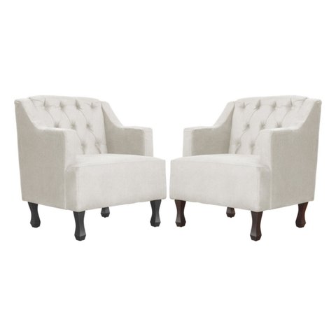 Kit 02 Poltrona Decorativa Gênises Suede Escritório Recepção