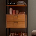 Ver imagem 3 de Guarda-Roupa Closet Industrial 2 Gavetas 4 Prateleiras TW401 Freijó/Preto Fosco - Pradel