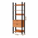 Ver imagem 4 de Guarda-Roupa Closet Industrial 2 Gavetas 4 Prateleiras TW401 Freijó/Preto Fosco - Pradel