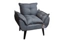 Ver imagem 2 de Kit 02 Poltrona Decorativa Opala Grafite Linho SMF Decor