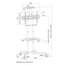 Ver imagem 3 de Pedestal para Tv 32 a 75 Suporte com Rodízios Cts600