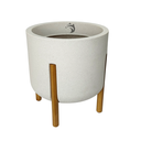Ver imagem 1 de Vaso Cilíndrico Decore Polietileno 36x33x33cm Japi - Off-white