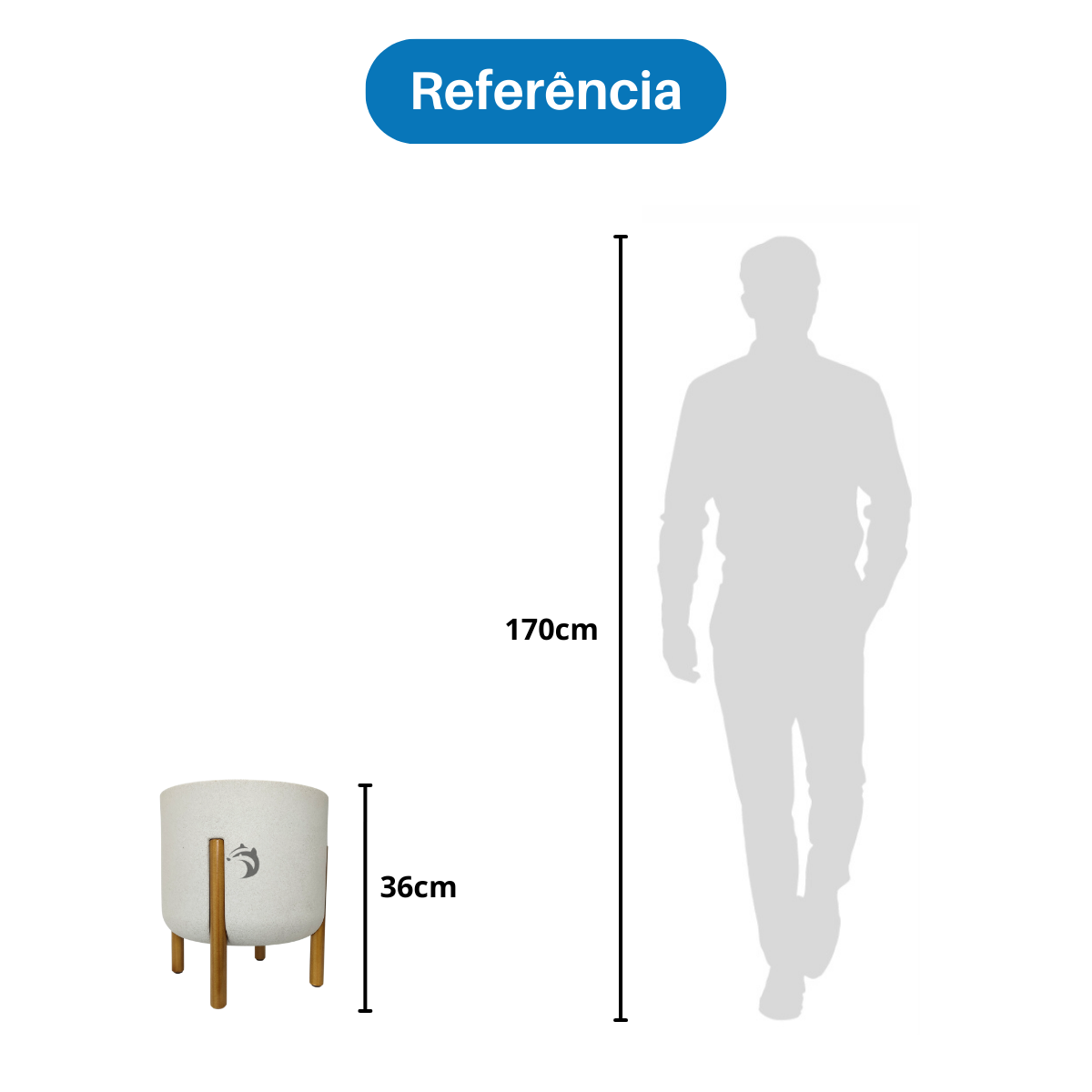 Vaso Cilíndrico Decore Polietileno 36x33x33cm Japi - 9