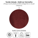 Ver imagem 7 de Sofa Cama 2 Lugares 185 Cm Duda Veludo E432 Vermelho Milani Store
