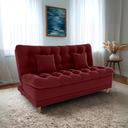 Ver mais imagens de Sofa Cama 2 Lugares 185 Cm Duda Veludo E432 Vermelho Milani Store