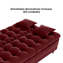 Ver imagem 6 de Sofa Cama 2 Lugares 185 Cm Duda Veludo E432 Vermelho Milani Store