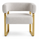 Ver imagem 6 de Poltrona Cadeira Decorativa Versátil Loy - Zahav Estofados:bouclé Cinza