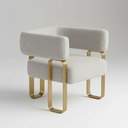 Ver imagem 4 de Poltrona Cadeira Decorativa Versátil Loy - Zahav Estofados:bouclé Cinza