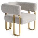 Ver imagem 5 de Poltrona Cadeira Decorativa Versátil Loy - Zahav Estofados:bouclé Cinza