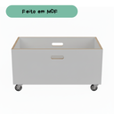 Ver imagem 3 de Baú Organizador de Brinquedos Mdf com Rodinhas 360º Brincar