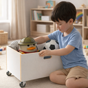 Ver imagem 5 de Baú Organizador de Brinquedos Mdf com Rodinhas 360º Brincar