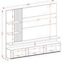 Ver imagem 5 de Bancada Suspensa Atena Tvs até 65” Cinamomo Off White 286139 Madetec