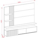 Ver imagem 4 de Bancada Suspensa Atena Tvs até 65” Cinamomo Off White 286139 Madetec