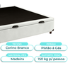 Cama Box Bau Casal Blindado Nature Branco 138x188 - 2