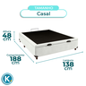 Cama Box Bau Casal Blindado Nature Branco 138x188 - 4