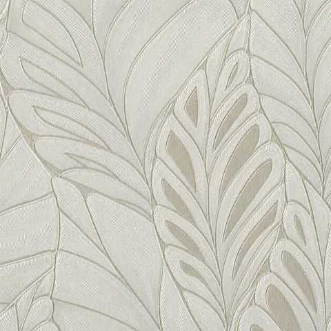 Papel de Parede Vinílico Folhagem Elegance Bege e Marfim - Coleção Poet Chart 5