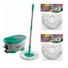 Kit Mop Noviça Balde Twister Turbo 17L Centrífuga + 2 Refil - 1