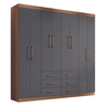 Guarda Roupa 8 Portas e Cômoda Mandarim Jatobá Areia - 4