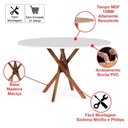 Ver imagem 3 de Mesa de Jantar Redonda 4 Lugares 90cm em Madeira June Branca - Straub Web