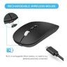 Mouse Recarregável + Mouse Pad Para Notebook Dell - Cinza - 3