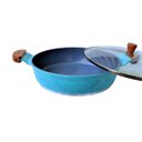 Ver imagem 2 de Frigideira Azul Turquesa Antiaderente Cerâmica Javali AM30cm