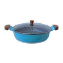 Ver imagem 1 de Frigideira Azul Turquesa Antiaderente Cerâmica Javali AM30cm
