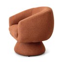 Ver imagem 5 de Poltrona Giratória Orgânica Arco Linho Terracota - Sallar Home