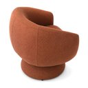 Ver imagem 6 de Poltrona Giratória Orgânica Arco Linho Terracota - Sallar Home