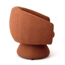 Ver imagem 7 de Poltrona Giratória Orgânica Arco Linho Terracota - Sallar Home