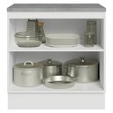 Ver imagem 4 de Balcão de Cozinha 80 cm 2 Portas Branco-Crema Vik Madesa Branco-Crema