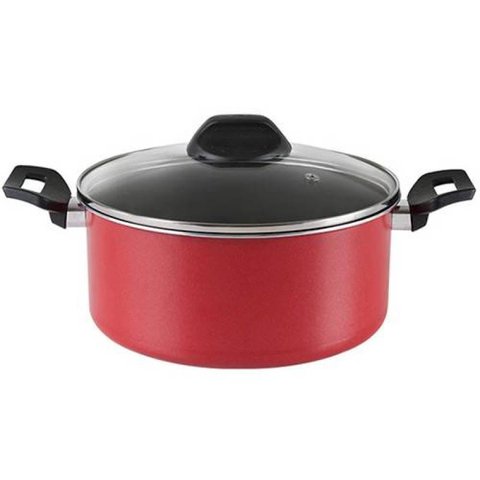 Caçarola Com Tampa Ø20x9 Cm 2,5 L Garlic Vermelho - Brinox