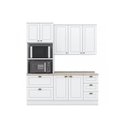 Ver mais imagens de Kit de Cozinha Modulada 4 Peças (1 Aéreo. 1 Balcão, 1 Paneleiro, 1 Complemento) Branco - Henn