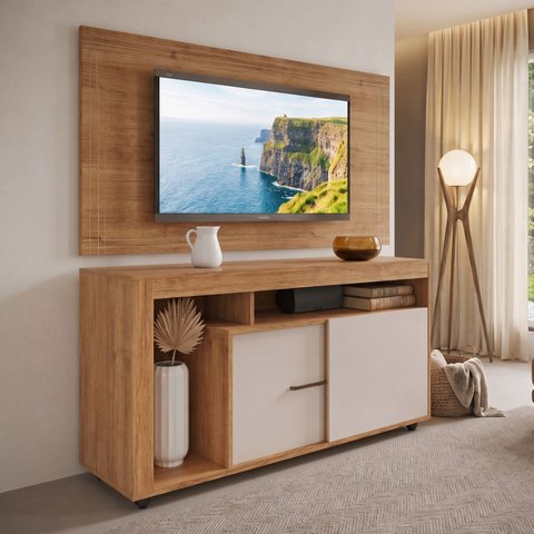 Rack com Painel para TV até 55 Polegadas 135,5CMX152CM