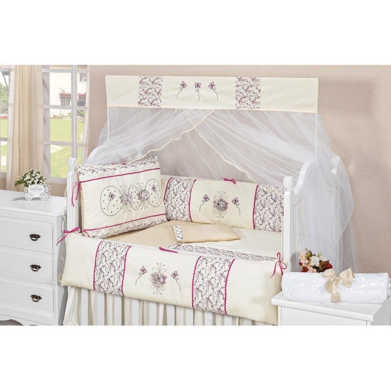 Kit Berço Americano Flor e Encanto para Meninas | MadeiraMadeira