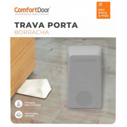 Trava Porta de Piso Comfortdoor Calço para Porta de Borracha Cinza - 4