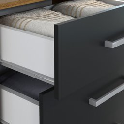 Comoda Gisele 4 Gavs 2 Portas Castanho/onix - 5