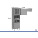 Ver imagem 3 de Cozinha Completa 3 Peças Plena CZ309 Cinamon/Nude Demóbile