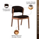 Ver imagem 2 de Kit 6 Cadeiras Decorativa Sala de Jantar Luxo Luna Facto Marrom - Mozzelar