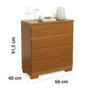 Ver imagem 3 de Cômoda 4 Gavetas MDF Multiuso Imperial Nature