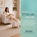Ver imagem 4 de Kit Poltrona Aviv com Puff Verso para Sala Escritório Recepção Luxo Tecido Bouclê