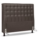 Ver imagem 1 de Cabeceira Cama Box Casal Queen Size Ciara 160cm Botonê com Frame Linho Cacau