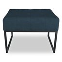 Ver imagem 3 de Puff Lisa Suede Azul Marinho Base Metálica Industrial Preto - Pallazio